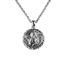 Load image into Gallery viewer, Mariana Guardian Angel necklace N-5212-202-RO "Aquamarine"
