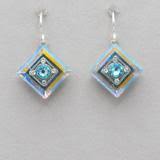 Load image into Gallery viewer, Firefly Jewelry La Dolce Vita diagonal crystal earrings 6725 ice