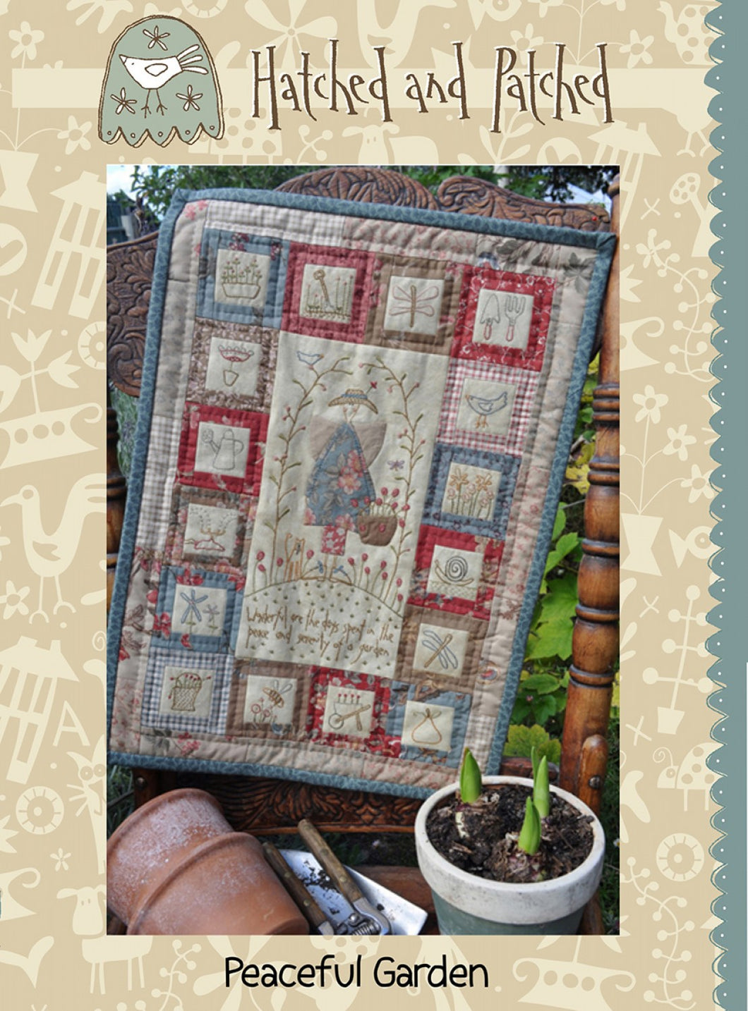 HATCHED AND PATCHED -  PEACEFUL GARDEN - Quilt pattern