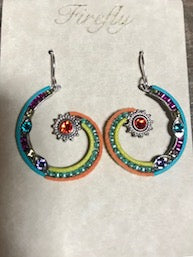 Firefly Jewelry Spiral Sunburst earrings 6782 MC