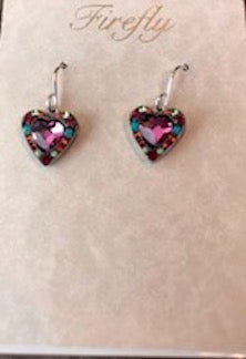 Firefly Jewelry Rose Heart drop earrings 7557 MC
