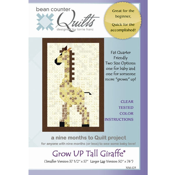 Bean Counter Quilts - GROW UP TALL GIRAFFE - Quilt pattern