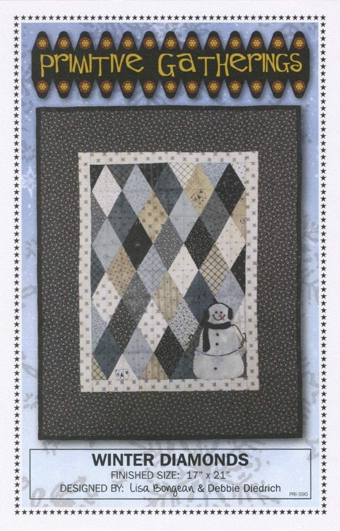 Primitive Gatherings - WINTER DIAMONDS - quilt pattern